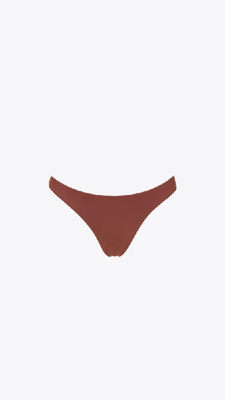 Eighties High Cut Bikini Bottom - Umber