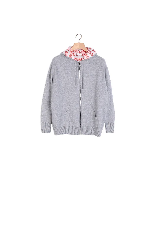 Cardigan hoodie avec doublure all over