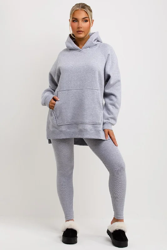 Hoodie And Leggings Set Grey