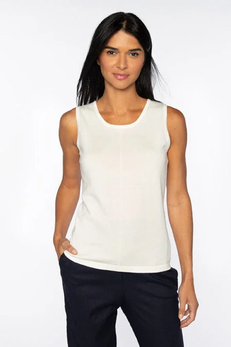 Kinross Cashmere Seamed Tank