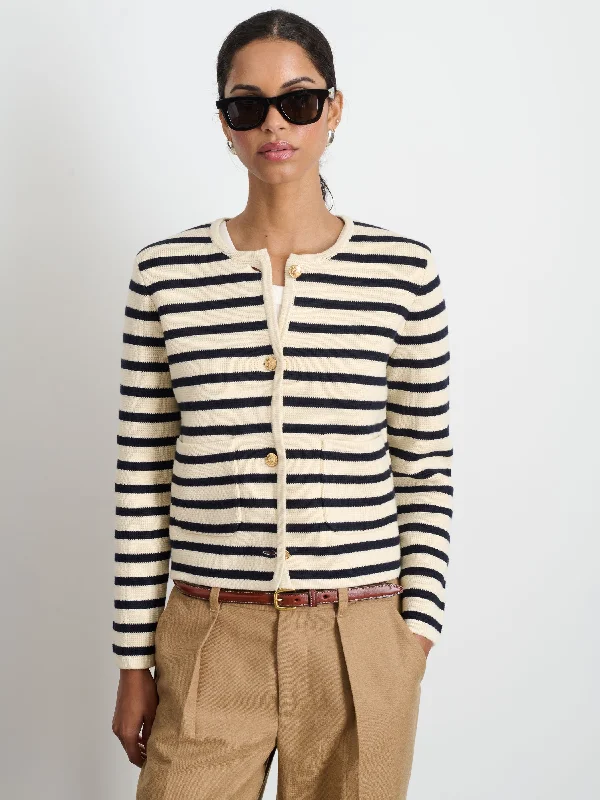 Paris Sweater Jacket In Stripe