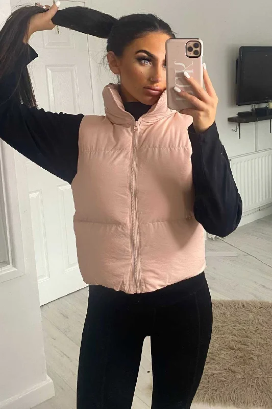 Pink Puffer Gilet Bodywarmer