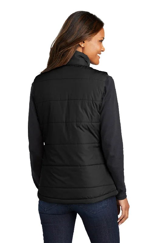 Port Authority Womens Water Resistant Full Zip Puffer Vest - Deep Black