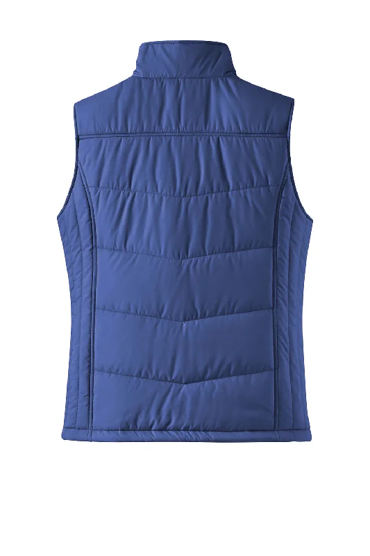 Port Authority Womens Wind & Water Resistant Full Zip Puffy Vest - Mediterranean Blue