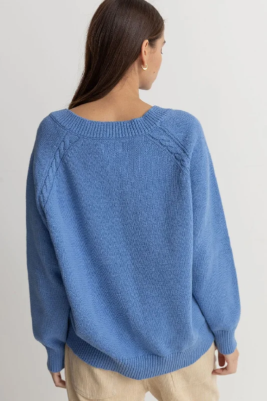 Rhythm Moonstone Oversized V Neck Pullover