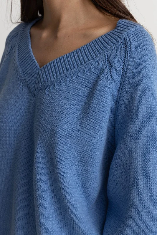 Rhythm Moonstone Oversized V Neck Pullover