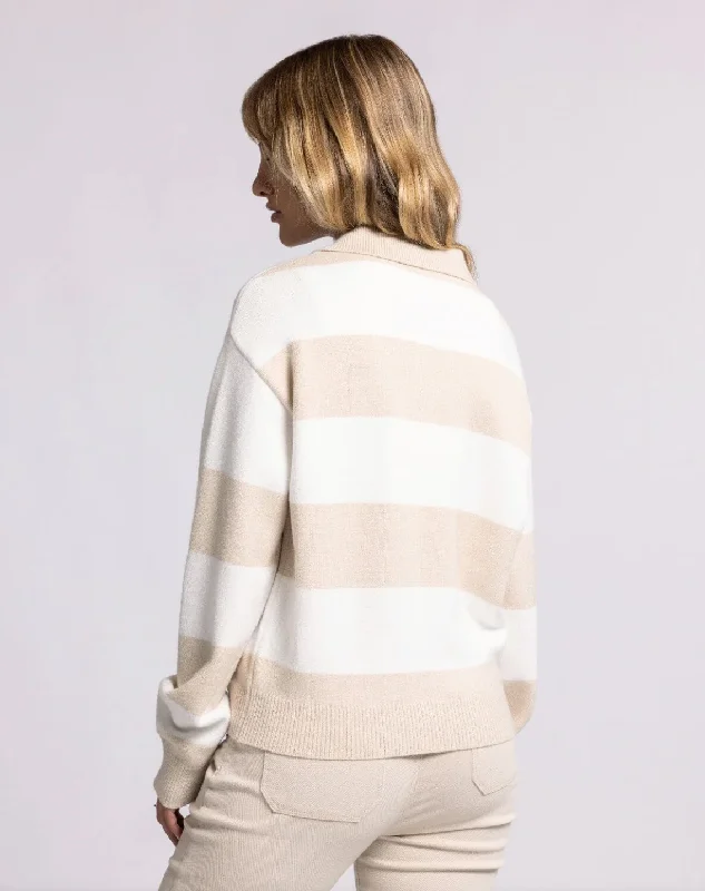 Rugby Sweater in Ivory Tan