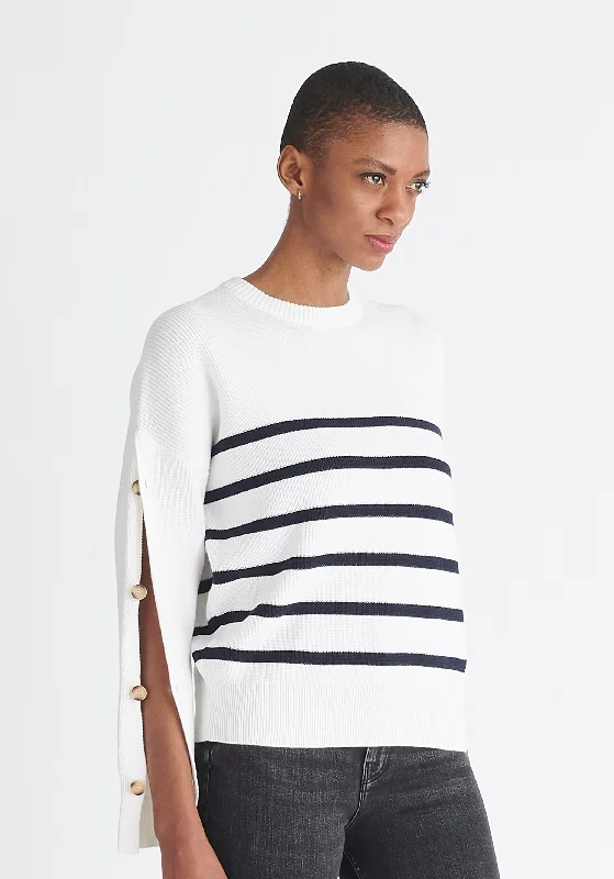 Striped Button Jumper