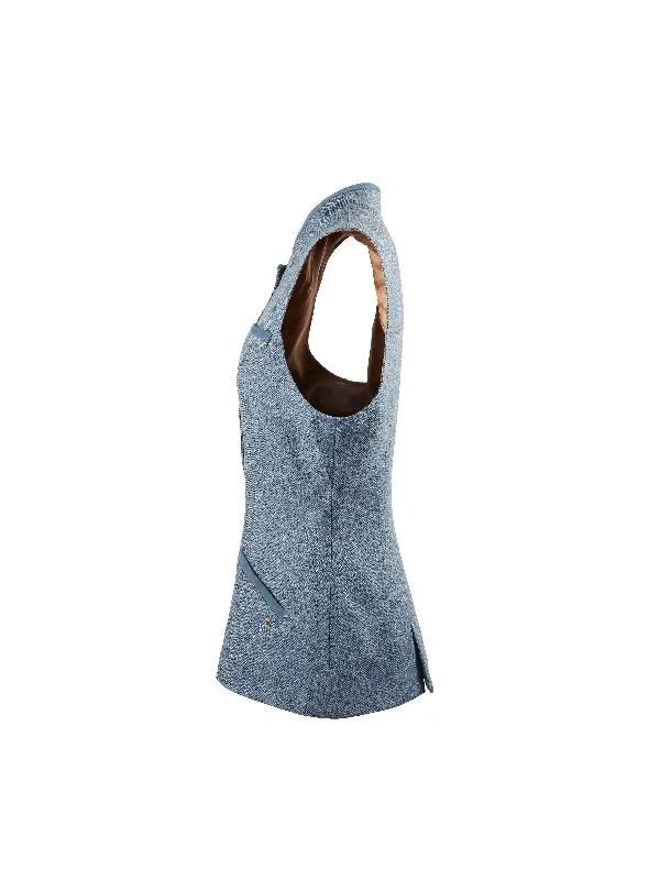 Madeline Gilet - Denim Herringbone