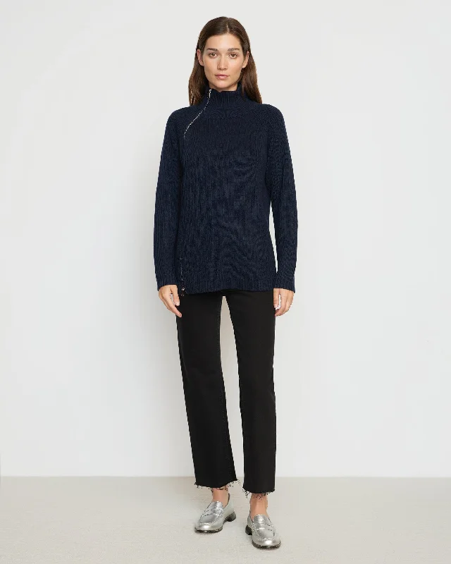 Tobin Asymmetric Two-Way Zip Sweater