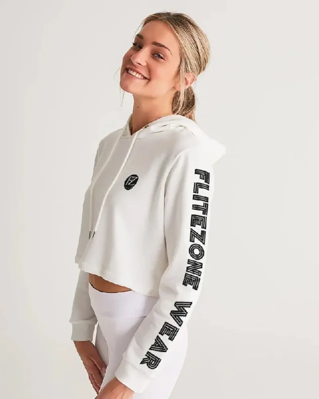 WHITE FLITE Women's Cropped Hoodie