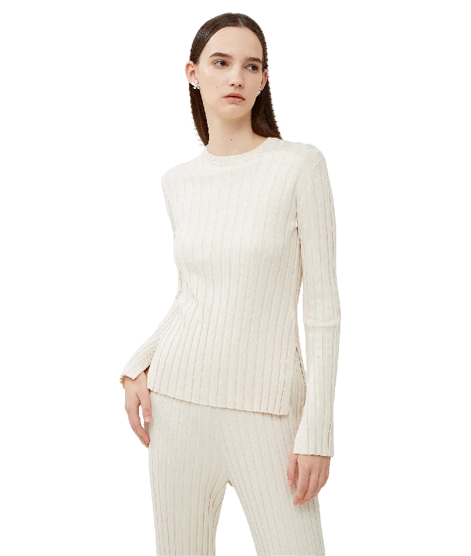 Minar Eco Pleated Sweater - Cream