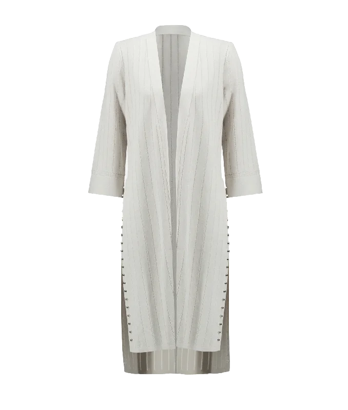 Rib Knit Cover-up Style - Cream