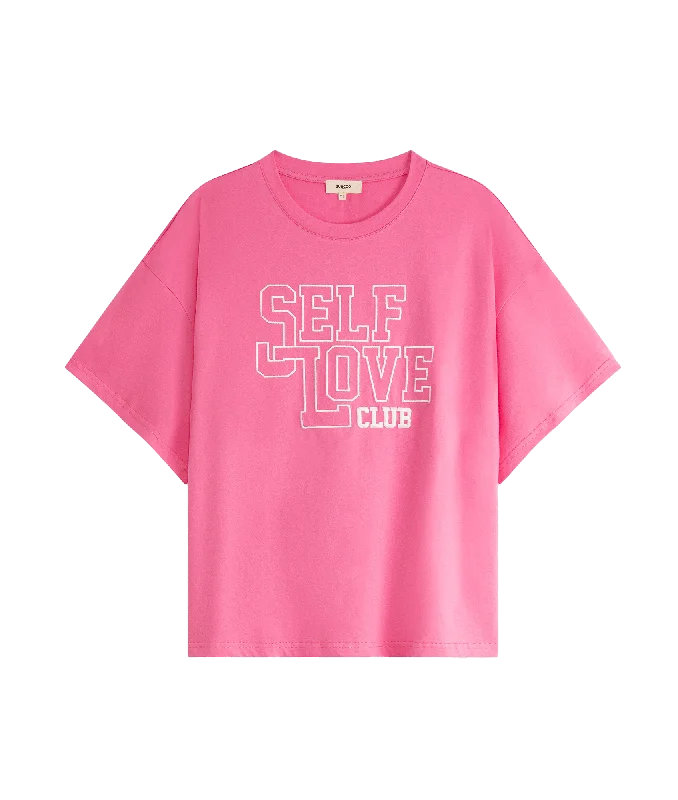 Matara T-shirt With Embroidered Message - Pink