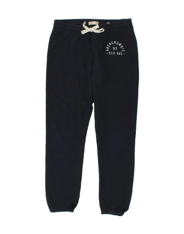 ABERCROMBIE & FITCH Womens Tracksuit Trousers Joggers UK 14 M Navy Blue