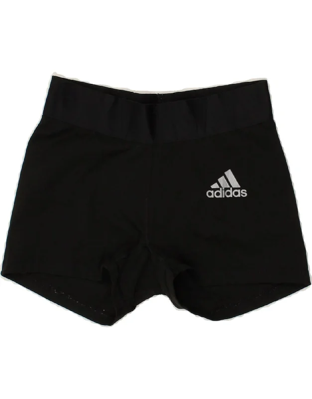 ADIDAS Womens Climalite Sport Shorts UK 8/10 Small Black