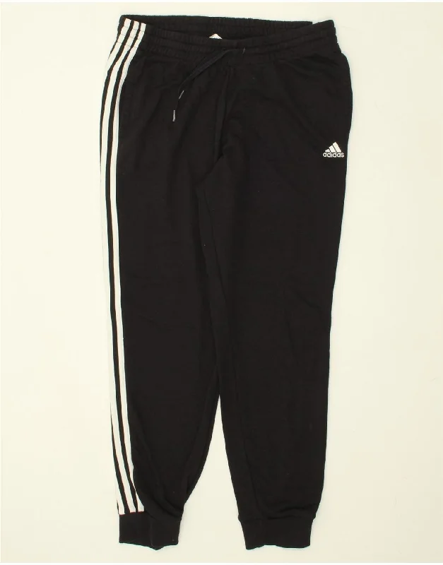 ADIDAS Womens Tracksuit Trousers Joggers UK 16/18 Large Black Cotton