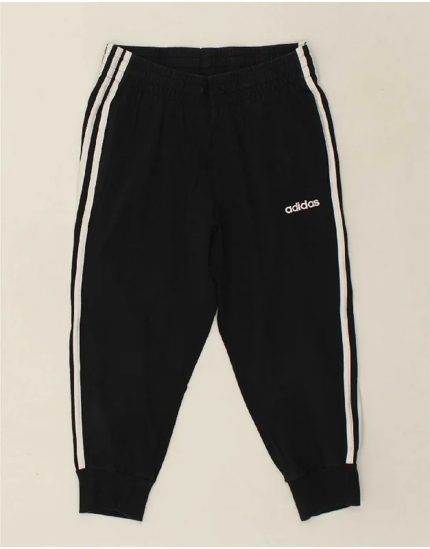 ADIDAS Womens Tracksuit Trousers Joggers UK 4 XS Black Cotton