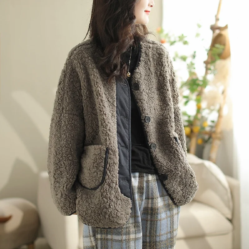 Autumn Winter Woolen Minimalist Casual Coat