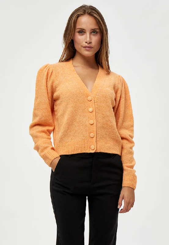 MSAyo Knit Cardigan - Apricot Tan Melange