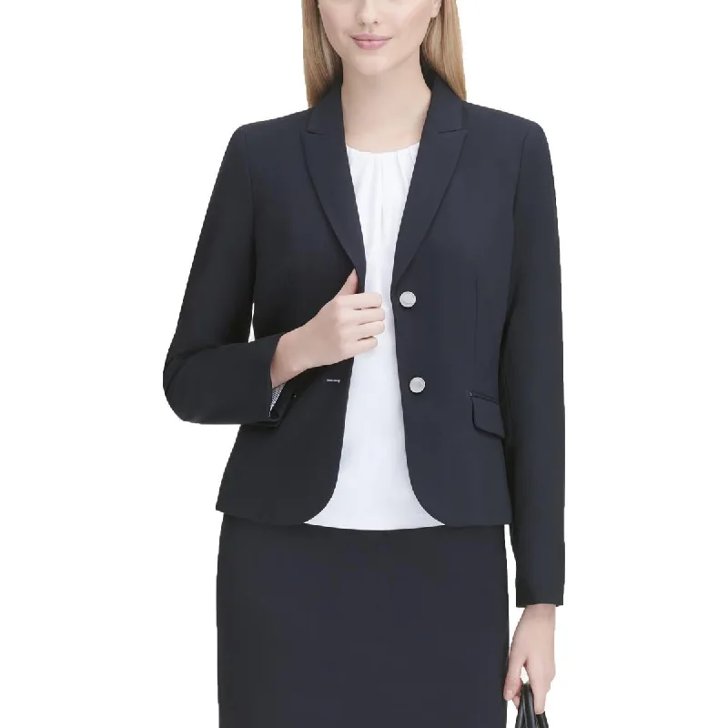 Calvin Klein Womens Notch Collar Suit Separate Two-Button Blazer