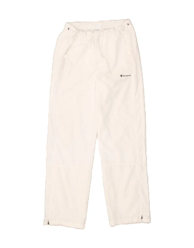 CHAMPION Womens Tracksuit Trousers Large White Polyester