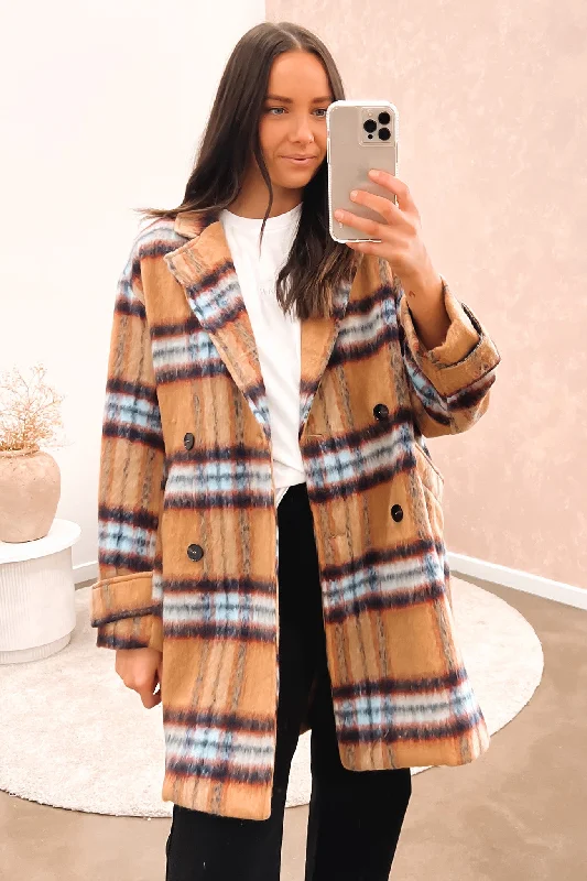 Charles Coat Tan Multi