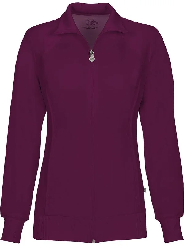 Infinity Women's Antimicrobial Warm Up Jacket | Wine