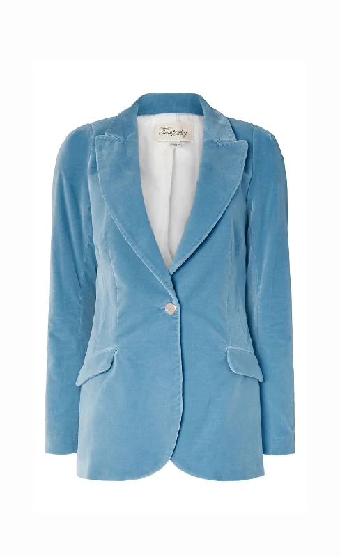 Clove Velvet Jacket - Ice Blue