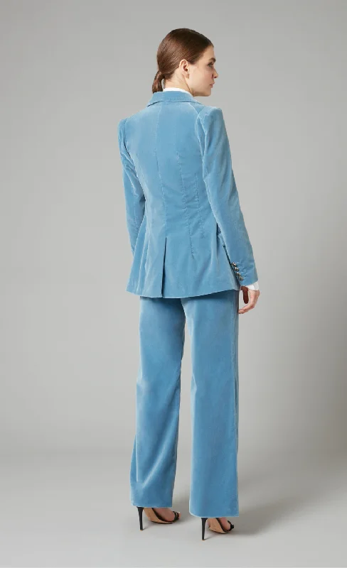 Clove Velvet Jacket - Ice Blue