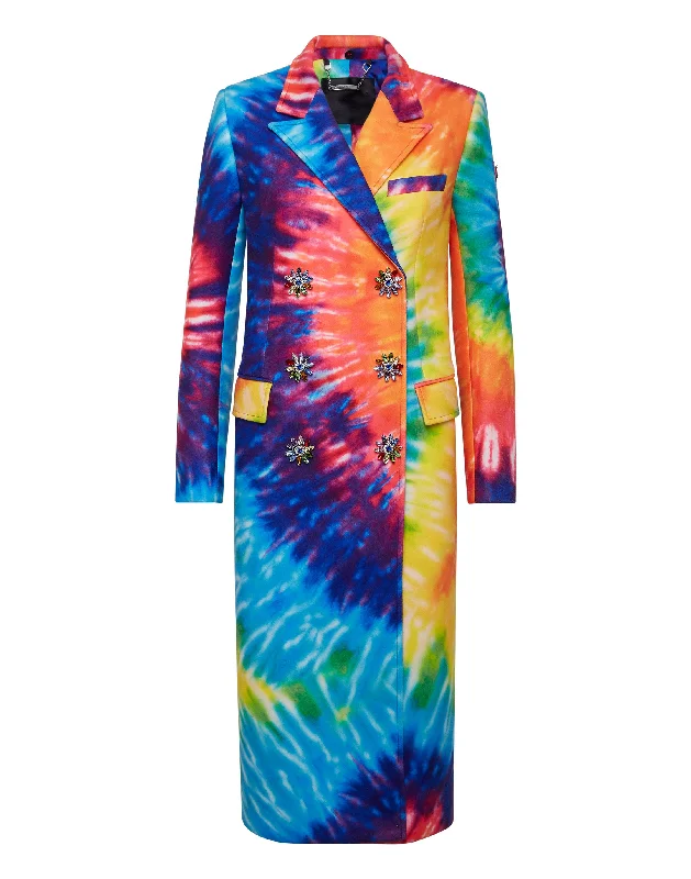 Coat Long Fur Insert Tie dye