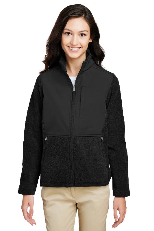 Core 365 Womens Journey Summit Hybrid Full Zip Jacket - Black