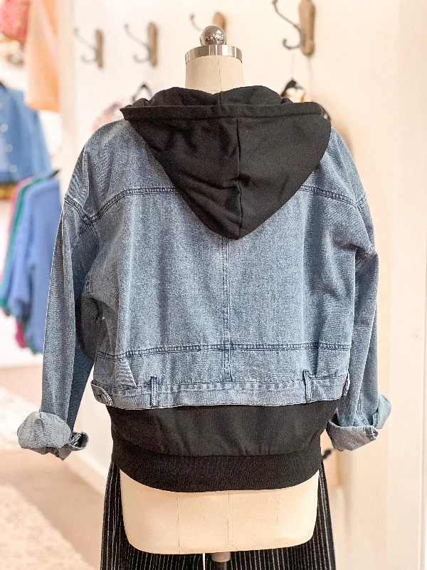 DENIM HOODIE JACKET