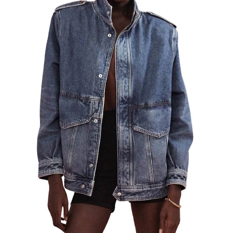 Denim Power Jacket In Luxor