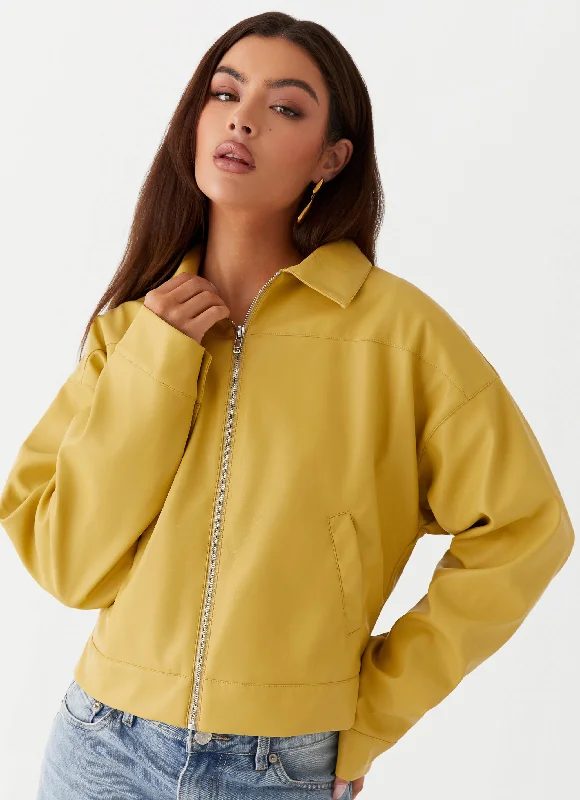 Elara Oversized Jacket - Yellow