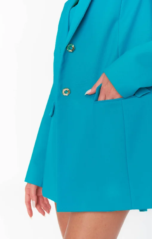 Ezra Blazer ~ Teal Suiting