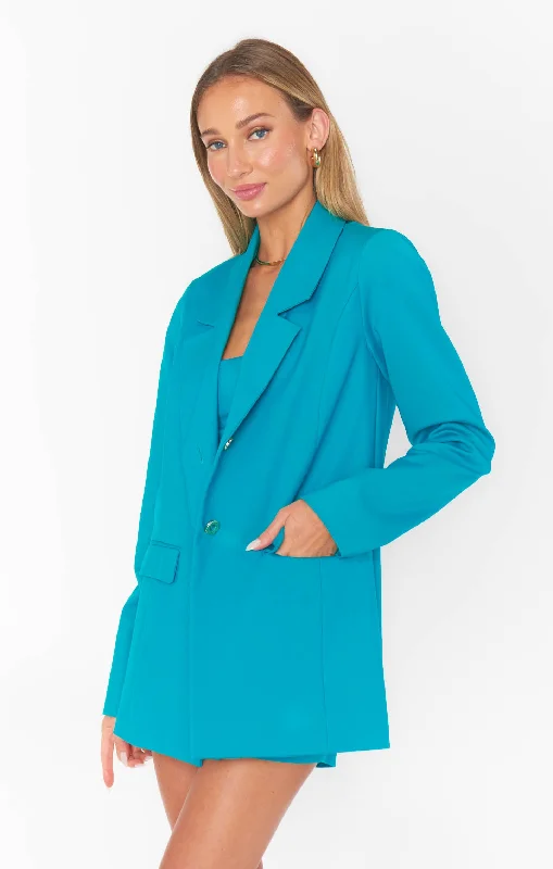 Ezra Blazer ~ Teal Suiting