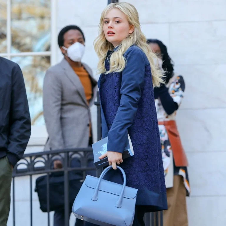 Gossip Girl Audrey Hope Suiting Fabric Blue Coat