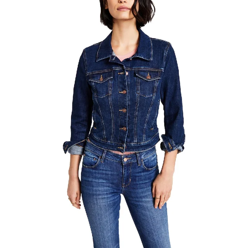 Guess Womens Crop Denim Denim Jacket