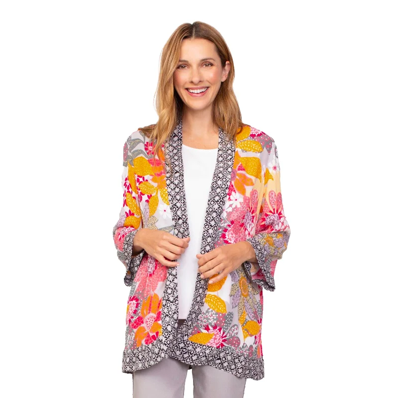 Habitat Viscose Rayon Floral Kimono in Melon - 39540-MN