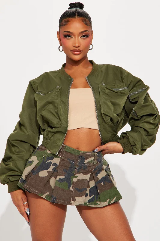 Last Call Bomber Jacket - Olive