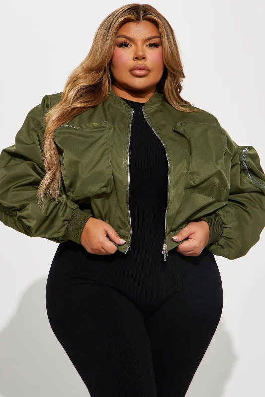 Last Call Bomber Jacket - Olive