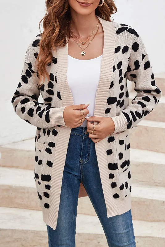 Cheetah Open Front Cardigan