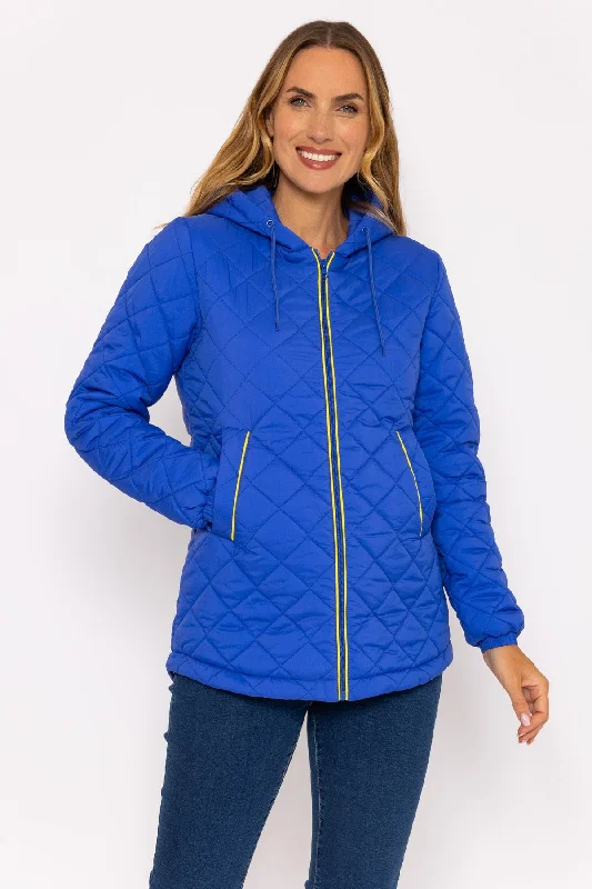 Blue Lightweight Quilted Jacket