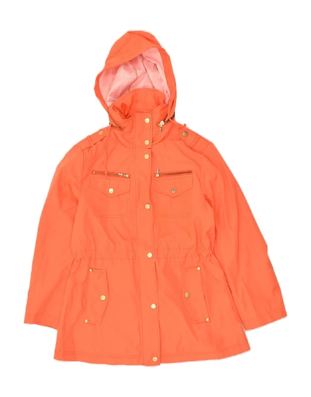 LONDON FOG Womens Heritage Hooded Military Jacket UK 10 Small Orange