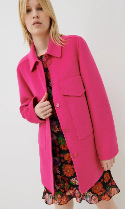 Marella Lino Short Coat - Fuchsia