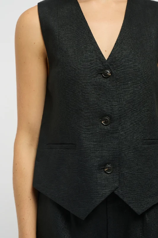 Martine Linen Waistcoat