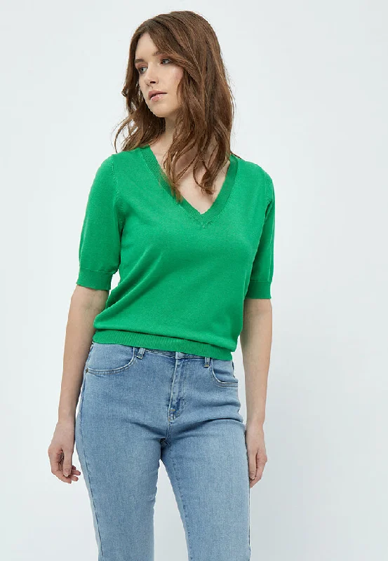 MSMilla Knit T-Shirt - ISLAND GREEN