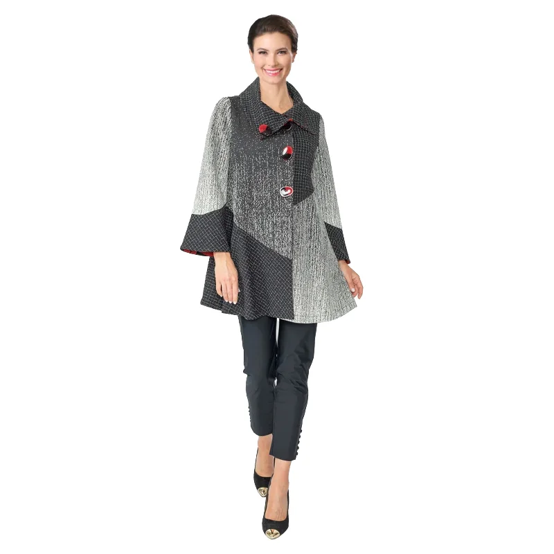 Fall'24! IC Collection Colorblock Mixed-Media Jacket - 6907J