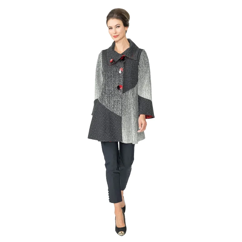 Fall'24! IC Collection Colorblock Mixed-Media Jacket - 6907J